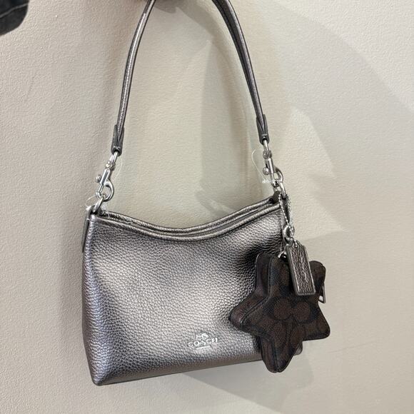 Coach Laurel Small Shoulder Bag With Star Charm CCF16 pebbled leather/Silver - Picture 1 of 11